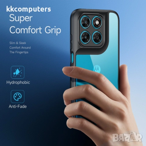 Прозрачен Калъф за Motorola Moto G77 5G / G67 5G / G87 5G DUX DUCIS Aimo Series с Протектор – Черен, снимка 3 - Калъфи, кейсове - 54697627