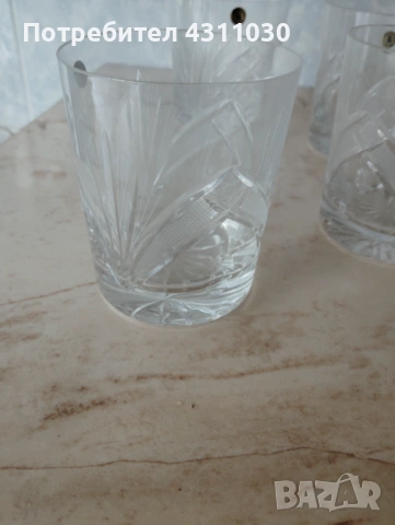 Нови български големи кристални чаши  6 броя, снимка 6 - Чаши - 54212628