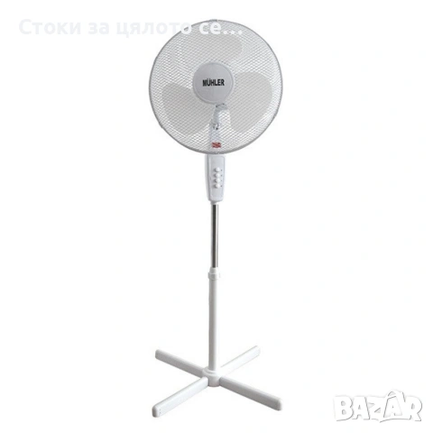 Вентилатор на стойка 16'' Muhler, 40W, снимка 3 - Вентилатори - 54746687
