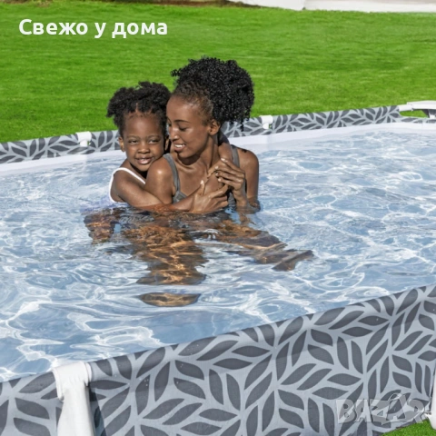 BESTWAY Steel Pro басейн 366x201x66 см с филтърна помпа - 4000 л капацитет, бърз монтаж и здрава мет, снимка 5 - Басейни и аксесоари - 54853934