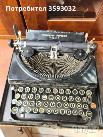 Пишеща машина Remington 5, снимка 6 - Антикварни и старинни предмети - 55374530