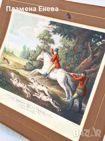 2 броя големи френски гравюри , снимка 3 - Картини - 54178538