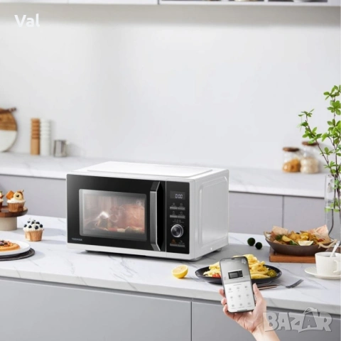 Микровълнова печка Toshiba MW3-AC26SF (26 L) / MW3-SAC23SF (23 L) - С грил, конвекция и Air Fry, снимка 4 - Микровълнови - 54760199