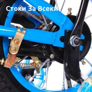 Детски велосипед с кош и помощни колела различни размери - син или червен, снимка 7 - Детски велосипеди, триколки и коли - 55108854