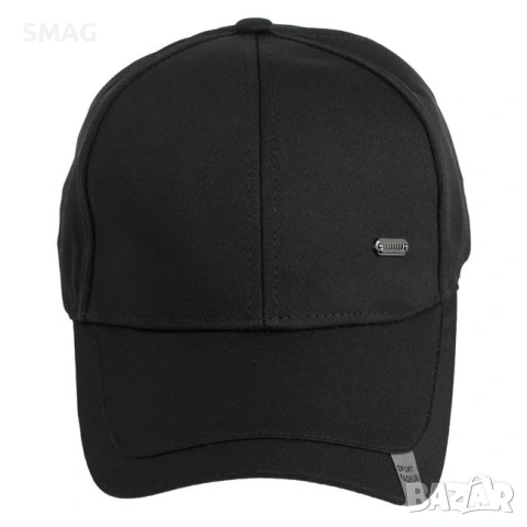 Мъжка шапка Jockey черна с метално патче Sport Fashion_1249841, снимка 2 - Шапки - 54925420