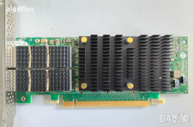 Chelsio T62100-LP-CR 100/50/25/10GbE DP QSFP28 PCIe NIC RDMA iWarp, снимка 2 - Мрежови адаптери - 55491715