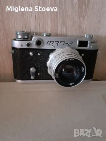 Ретро фотоапарат ФЕД-2 (FED-2) – МЕГА КОЛЕКЦИОНЕРСКИ КОМПЛЕКТ.Работещ, с кутия, паспорт и светломер, снимка 2 - Антикварни и старинни предмети - 55596501