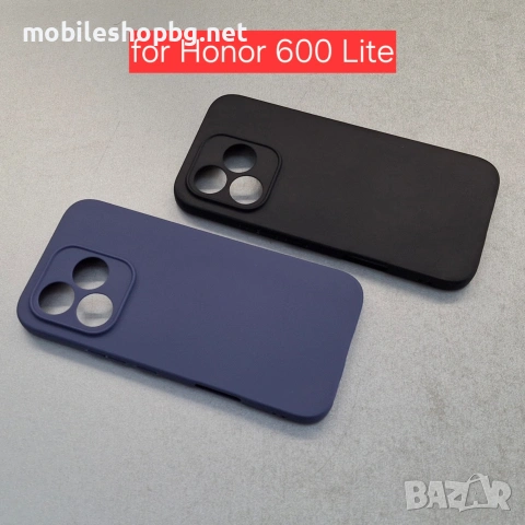 Honor 600 Lite силиконов гръб кейс защита на камерите черен син матов , снимка 2 - Калъфи, кейсове - 54520773