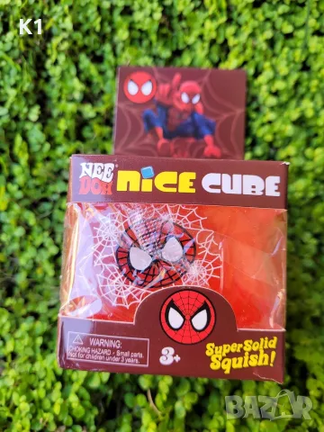Nee Doh Spiderman squishy, Скуиши Спайдърмен Nice Cube, снимка 2 - Образователни игри - 55372311