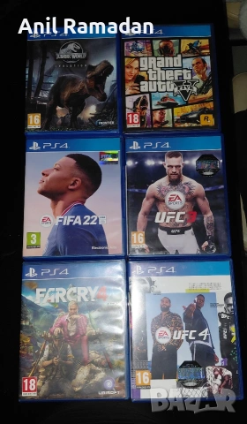 Продавам Плейстейшън 4 с 6 бр Игри