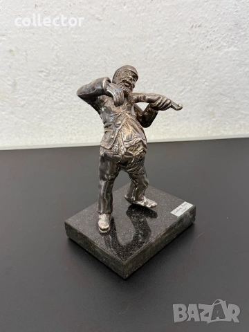 Сребърна фигура на цигулар - Zadok Arts. №8192, снимка 2 - Антикварни и старинни предмети - 55031278