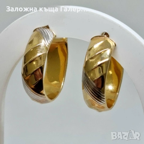 Елегантни златни обеци 585, 3,30г – стил и блясък, снимка 2 - Обеци - 54215866