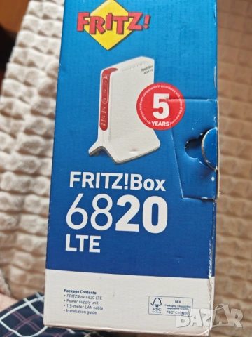 FRITZ!Box 6820 LTE 4G LTE Рутер, Работи с всички опеаратори, Нов Неразапечатан, снимка 2 - Рутери - 54904437