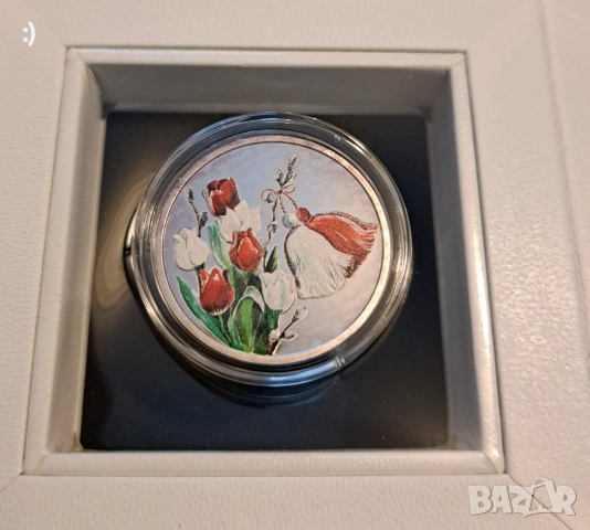 Сребърна монета "Мартеничка", снимка 3 - Нумизматика и бонистика - 54217617