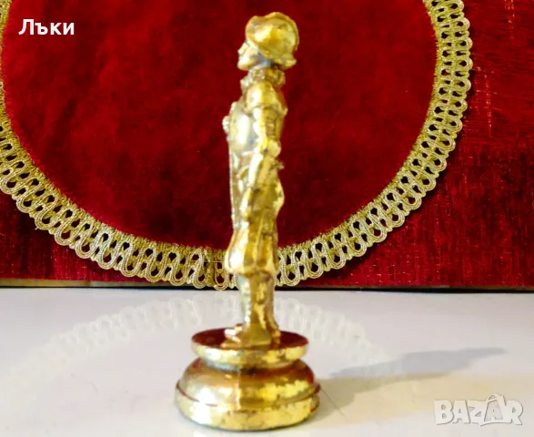 Калаена фигура Дон Кихот,позлата,печат. , снимка 4 - Статуетки - 55666477