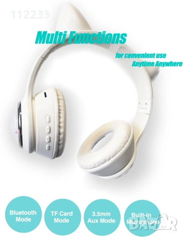 Безжични слушалки за момиченце, снимка 8 - Bluetooth слушалки - 54955952