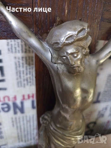 Старо разпятие/Кръст, снимка 6 - Антикварни и старинни предмети - 54191633