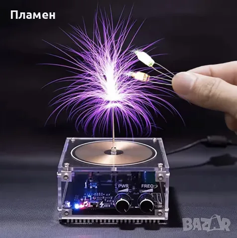 Музикална бобина на Тесла и Bluetooth високоговорител електрически дъги и безконтактна светлина, снимка 12 - Друга електроника - 55374145