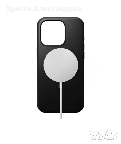 Гръб Nomad за iPhone 15 Pro, Modern Leather Case, Черен, снимка 4 - Калъфи, кейсове - 54497536