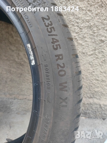 4 броя всесезонни 235/45R20 Continental All Season Contact 2 - нови на 700 км., снимка 3 - Части - 54426592