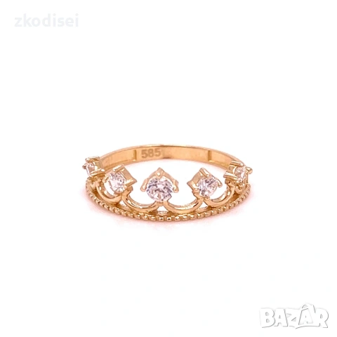 Златен дамски пръстен 1,67гр. 14кр. проба:585 размер:54 модел:38834-5