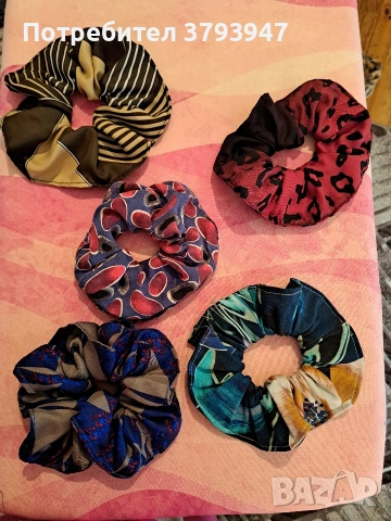 уникални скрънч ластици, снимка 2 - Аксесоари за коса - 54150123