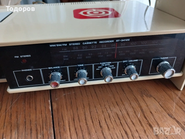 Ретро радиокасетофон space age,музикална уредба Hitachi ST 3412 E, снимка 10 - Радиокасетофони, транзистори - 55215476