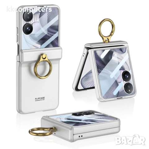 GKK калъф за Xiaomi Mix Flip 2 – PC+стъкло, магнитна панта, подставка, протектор, 3 цвята, снимка 2 - Калъфи, кейсове - 54594519
