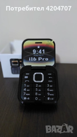 i16 Pro Mini Flip. Черен на цвят.