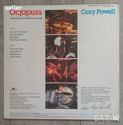 Cozy Powell ‎– Octopuss Издание 🇬🇧 UK 1983г Стил:HARD ROCK Състояние на винила:NEAR MINT Състояние, снимка 2 - Грамофонни плочи - 55138777