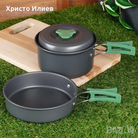 Алуминиеви прибори за къмпинг Тиган и Тенджера, снимка 2 - Къмпинг мебели - 55522297