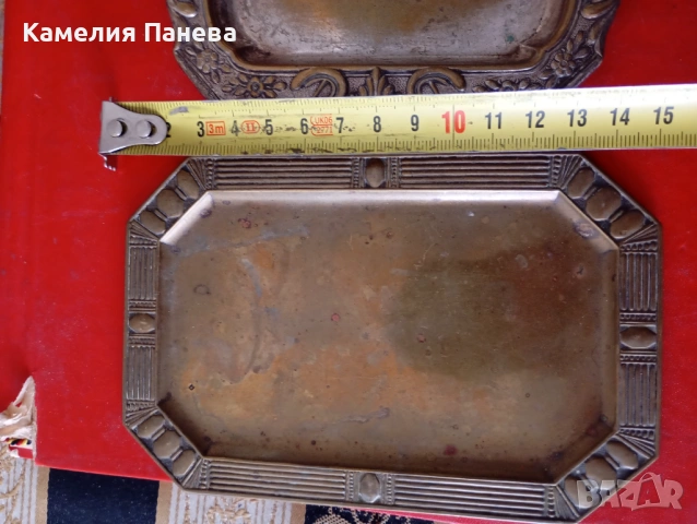 Комплект три подноса арт деко, снимка 4 - Други ценни предмети - 54642348