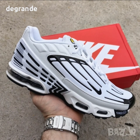 👟Nike Air Max TN 3 Plus Бяло и Черно, снимка 3 - Маратонки - 54747122