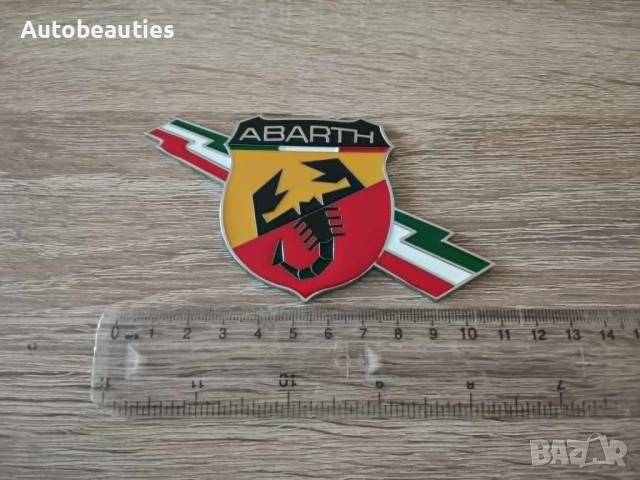 цветна метална емблема Abarth със светкавица, снимка 2 - Аксесоари и консумативи - 54449292