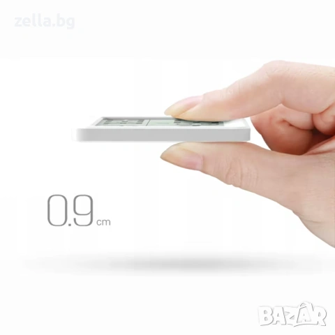 Дигитален термометър и влагомер с часовник, 3.2" LCD дисплей, ±1°C точност, за дома, офиса 10186, снимка 10 - Друга електроника - 54660522