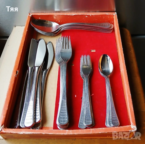 Нов комплект прибори за хранене Перла 