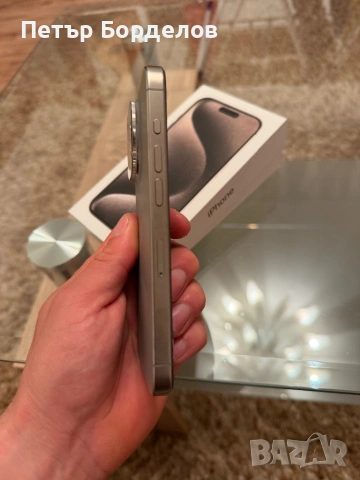 iPhone 15 pro 128GB Natural Titanium , снимка 2 - Apple iPhone - 54170696