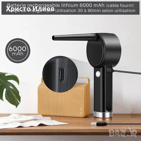 Мощна Безжична мини прахосмукачка и духалка за прах, снимка 4 - Прахосмукачки - 55567842
