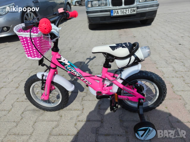 BG Детски велосипед 12" HAMATO розов, снимка 8 - Велосипеди - 54333991