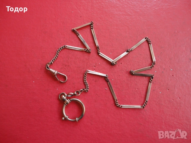 Позлатен кюстек верижка джобен часовник Double SP Gund, снимка 10 - Мъжки - 54095701