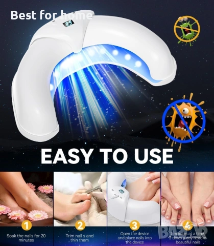 IAS 45W UV/LED лампа за гел лак – Професионална сушилня за нокти с таймер 30s/60s, снимка 4 - Друга електроника - 54395875
