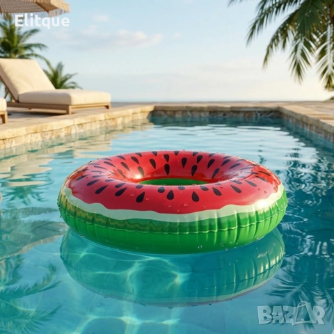 Надуваем пояс Диня 120 см – здрав PVC, атрактивен летен дизайн за плаж и басейн