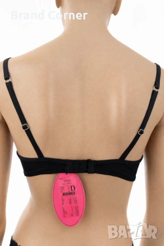 Hunkemöller черен дантелен сутиен с декоративни ленти – 80D, снимка 4 - Бельо - 54514990