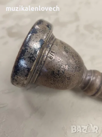 Мундщук B&S No.18 Tuba Mouthpiece – Made in GDR – Original German Silver-Plated Mouthpiece for Eb/F , снимка 3 - Духови инструменти - 55532263
