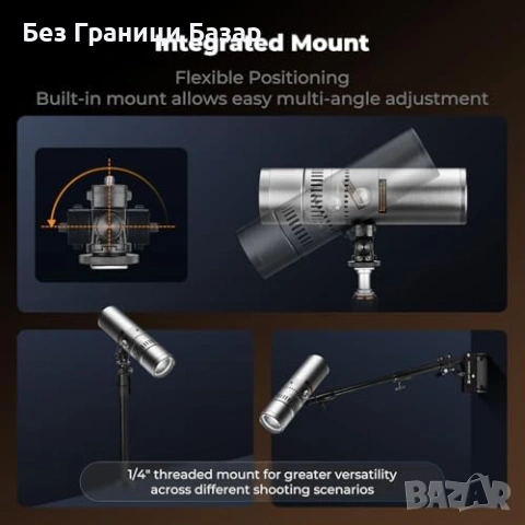 Нова Фото видео LED лампа 25W RGB 4500mAh PD3.0 с цветни филтри студийна светлина, снимка 5 - Светкавици, студийно осветление - 54109312