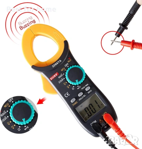 ELIKE Цифров мултицет, амперметър, волтметър, клещи, тестер за напрежение с True RMS, NCV, AC/DC, снимка 6 - Други инструменти - 54192345