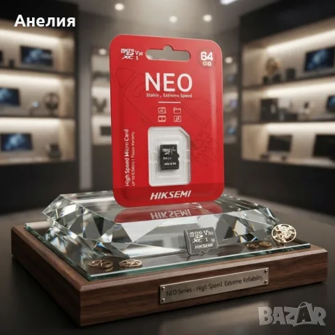 HIKSEMI NEO 64GB microSDXC UHS-I V30 Class 10 Карта Памет – До 92 MB/s, снимка 4 - Друга електроника - 55475364