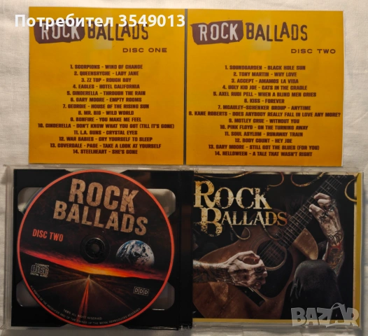 CD / ЦД компакт дискове-ROCK BALLADS VOL.1&VOL.2 [1995]/Golden Rock Ballads vol.1&vol.2 [1998] [2CD], снимка 11 - CD дискове - 54582514