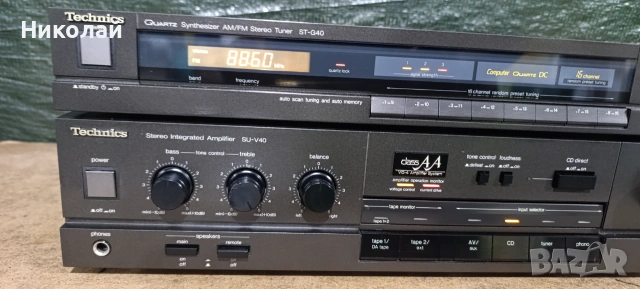 Technics SU-V40 + ST-G40.      Цена-165 , снимка 4 - Ресийвъри, усилватели, смесителни пултове - 55157041