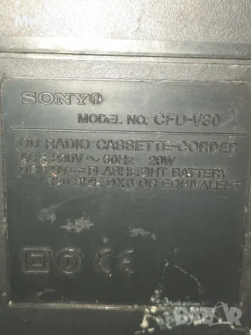 Радиокасетофон SONY CFD-V30 СОНИ, снимка 11 - Радиокасетофони, транзистори - 55598731